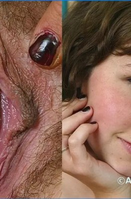 Волосатая киска и лицо девушки в одном кадре