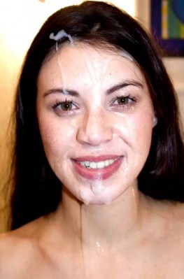 Милые девушки со спермой на лицах